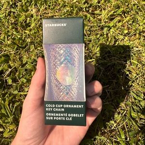 Iridescent Jeweled Starbucks Keychain